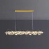 Trendy Crystal Rectangular Island Pendant Light Image - 2