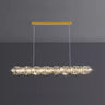 Trendy Crystal Rectangular Island Pendant Light Image - 2