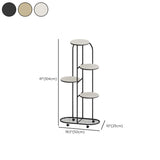 Trendy Curved Multi-Tiered Sliding Plant Stand Cream Image - 12