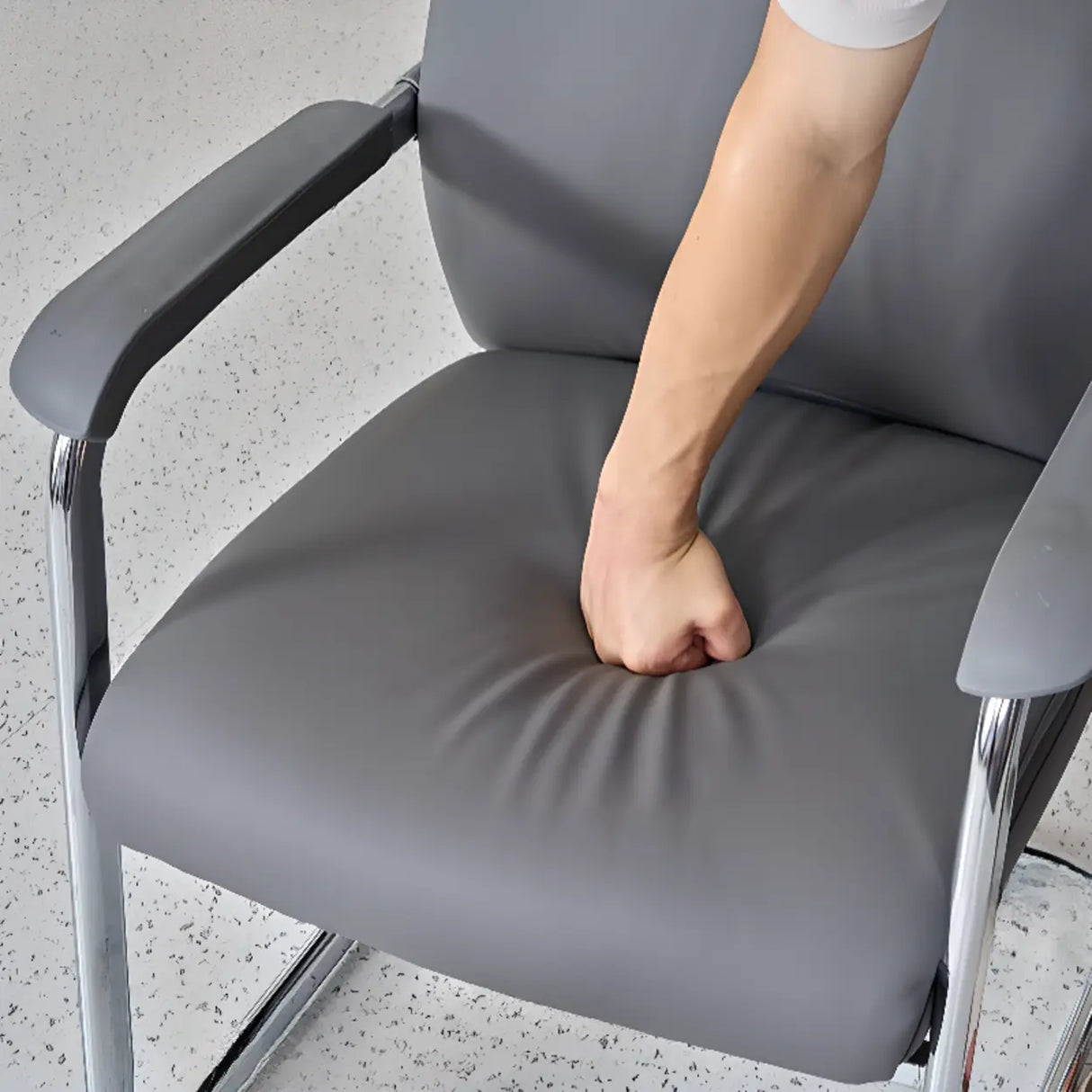 Trendy Ergonomic Leather Office Chairs with Armrests Image - 13