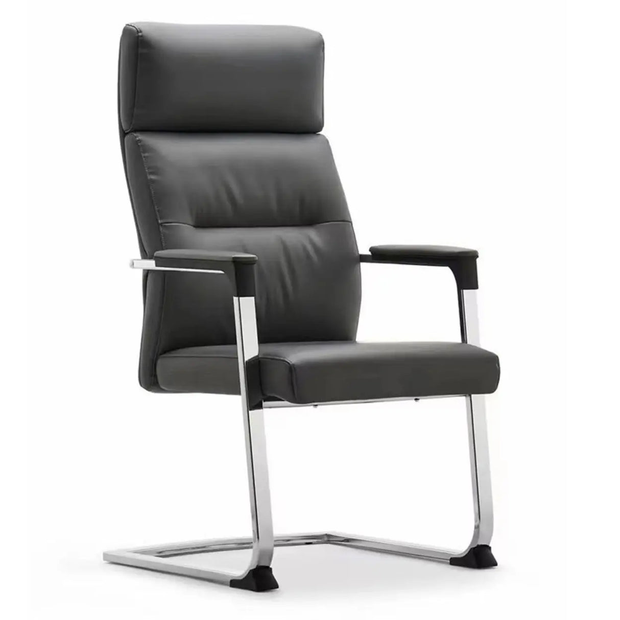 Trendy Ergonomic Leather Office Chairs with Armrests Image - 14