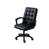 Trendy Ergonomic Leather Swivel Office Chair with Rollers Image - 10