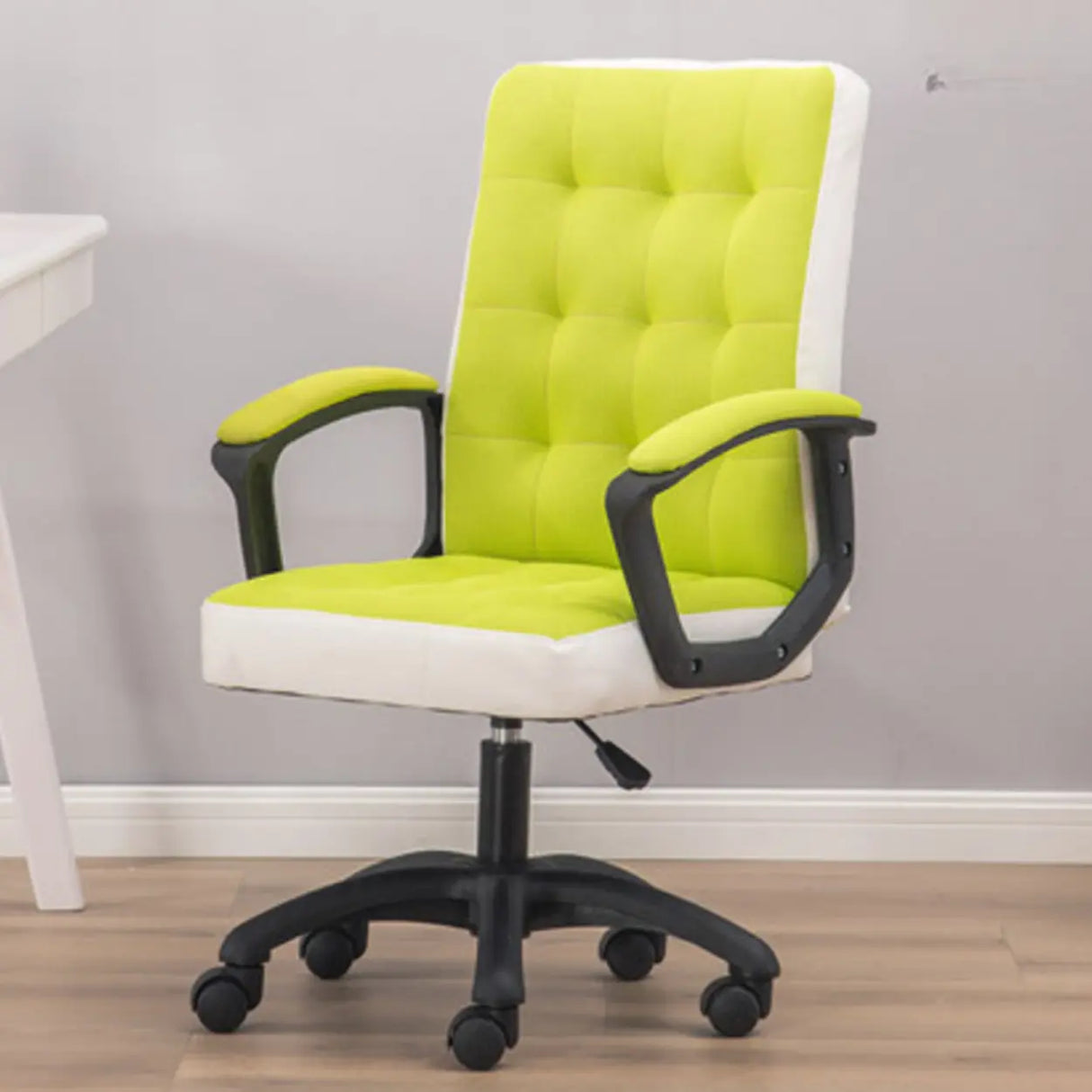 Trendy Ergonomic Leather Swivel Office Chair with Rollers Image - 19