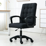 Trendy Ergonomic Leather Swivel Office Chair with Rollers Image - 2