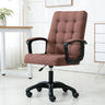 Trendy Ergonomic Leather Swivel Office Chair with Rollers Image - 3