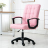Trendy Ergonomic Leather Swivel Office Chair with Rollers Image - 4
