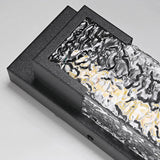 Trendy Geometric Steel Outdoor LED Wall Light Black Image - 10