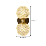Trendy Globe Crystal Indoor 2-Bulb Ambient Wall Light Image - 17