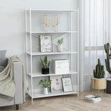 Trendy Iron Open Back Rectangular Display Bookshelf Image - 1