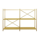 Trendy Iron Open Back Rectangular Display Bookshelf Image - 12