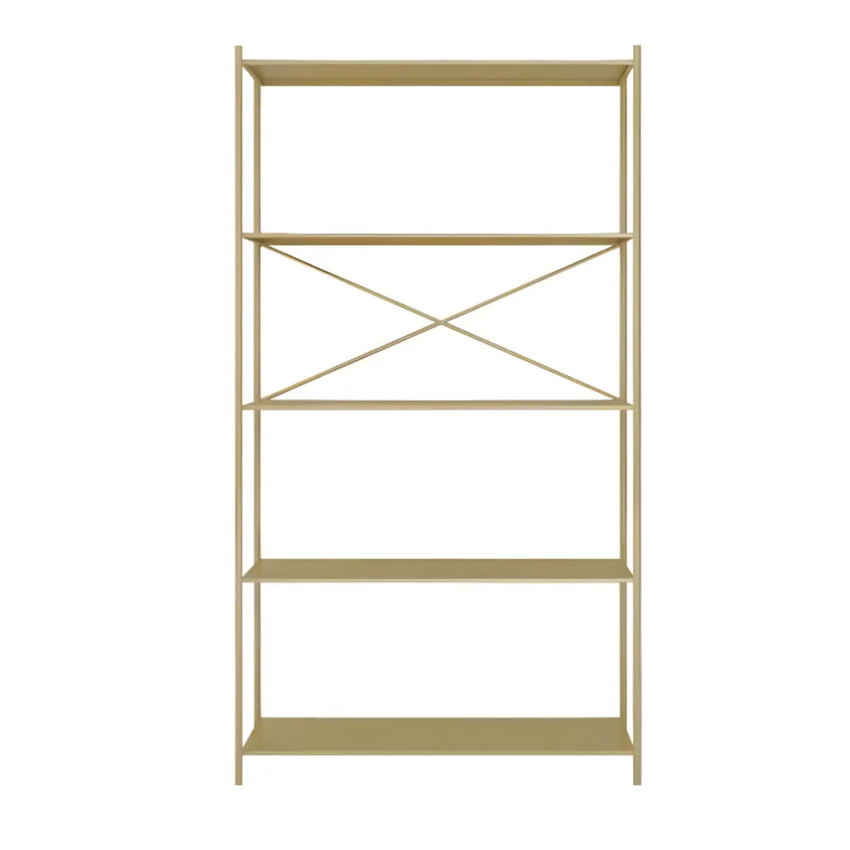 Trendy Iron Open Back Rectangular Display Bookshelf Image - 13