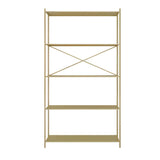 Trendy Iron Open Back Rectangular Display Bookshelf Image - 13