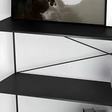 Trendy Iron Open Back Rectangular Display Bookshelf Image - 14