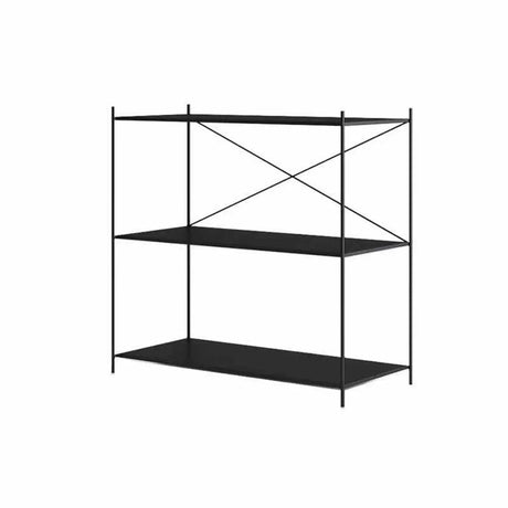 Trendy Iron Open Back Rectangular Display Bookshelf Image - 2
