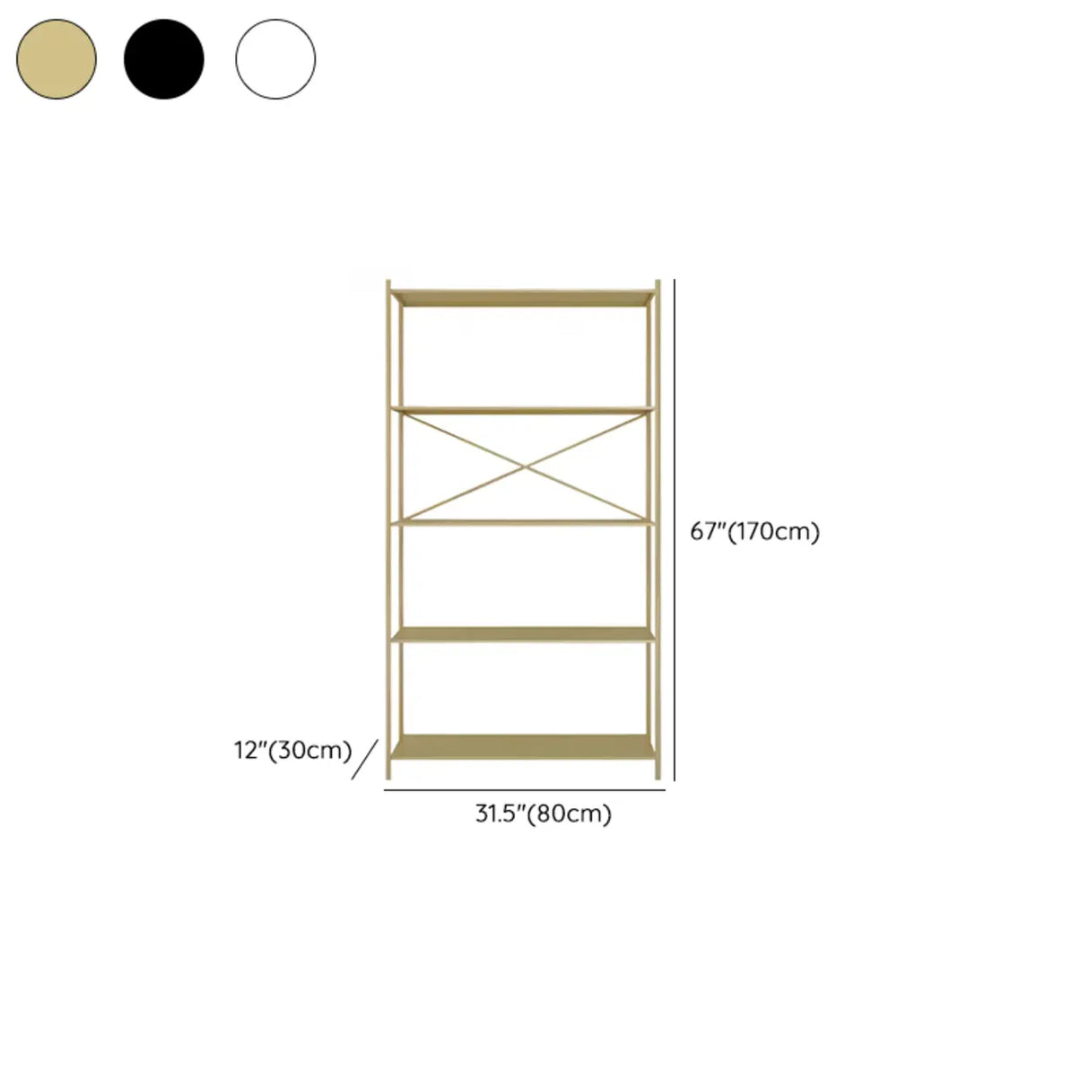 Trendy Iron Open Back Rectangular Display Bookshelf Image - 21