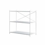 Trendy Iron Open Back Rectangular Display Bookshelf Image - 4
