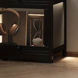 Trendy Metal Vertical Narrow Display Bookcase Black Image - 16