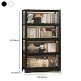 Trendy Metal Vertical Narrow Display Bookcase Black Image - 40