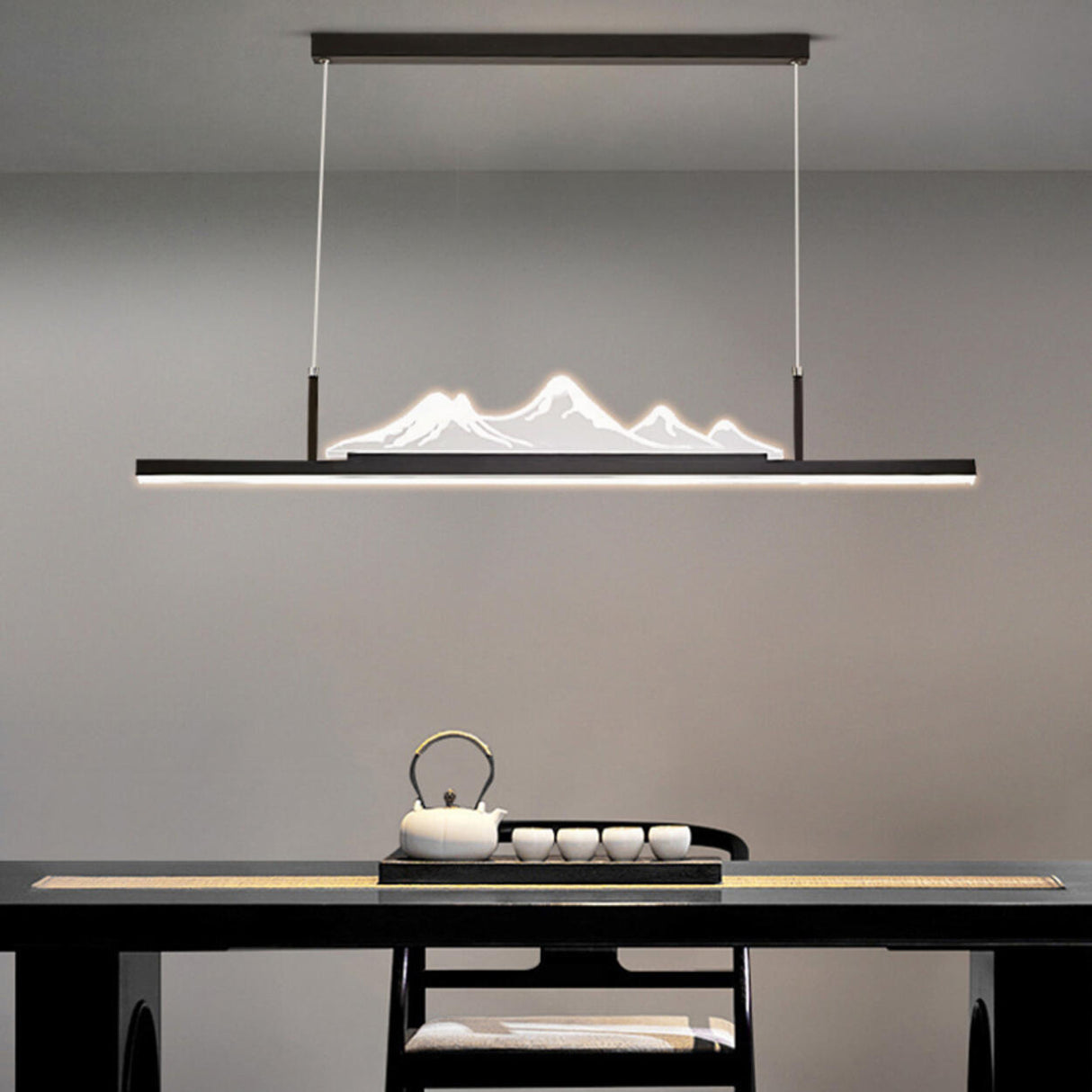 Trendy Mountain and Linear Modern Island Pendant Light Image - 20