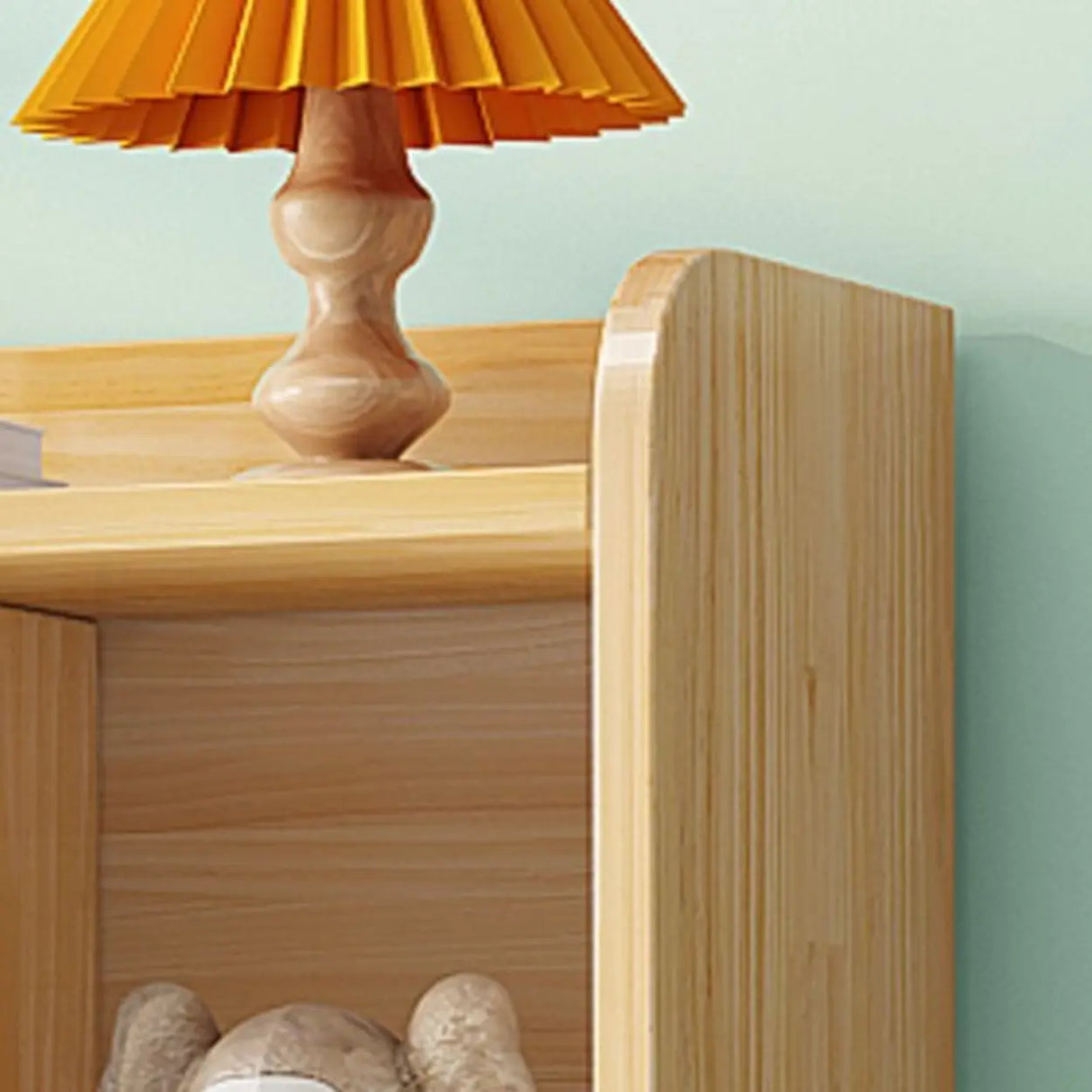 Trendy Natural Timber Rectangular Wide Storage Bookcase Image - 12