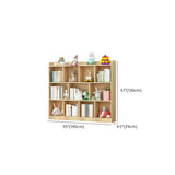 Trendy Natural Timber Rectangular Wide Storage Bookcase Image - 16