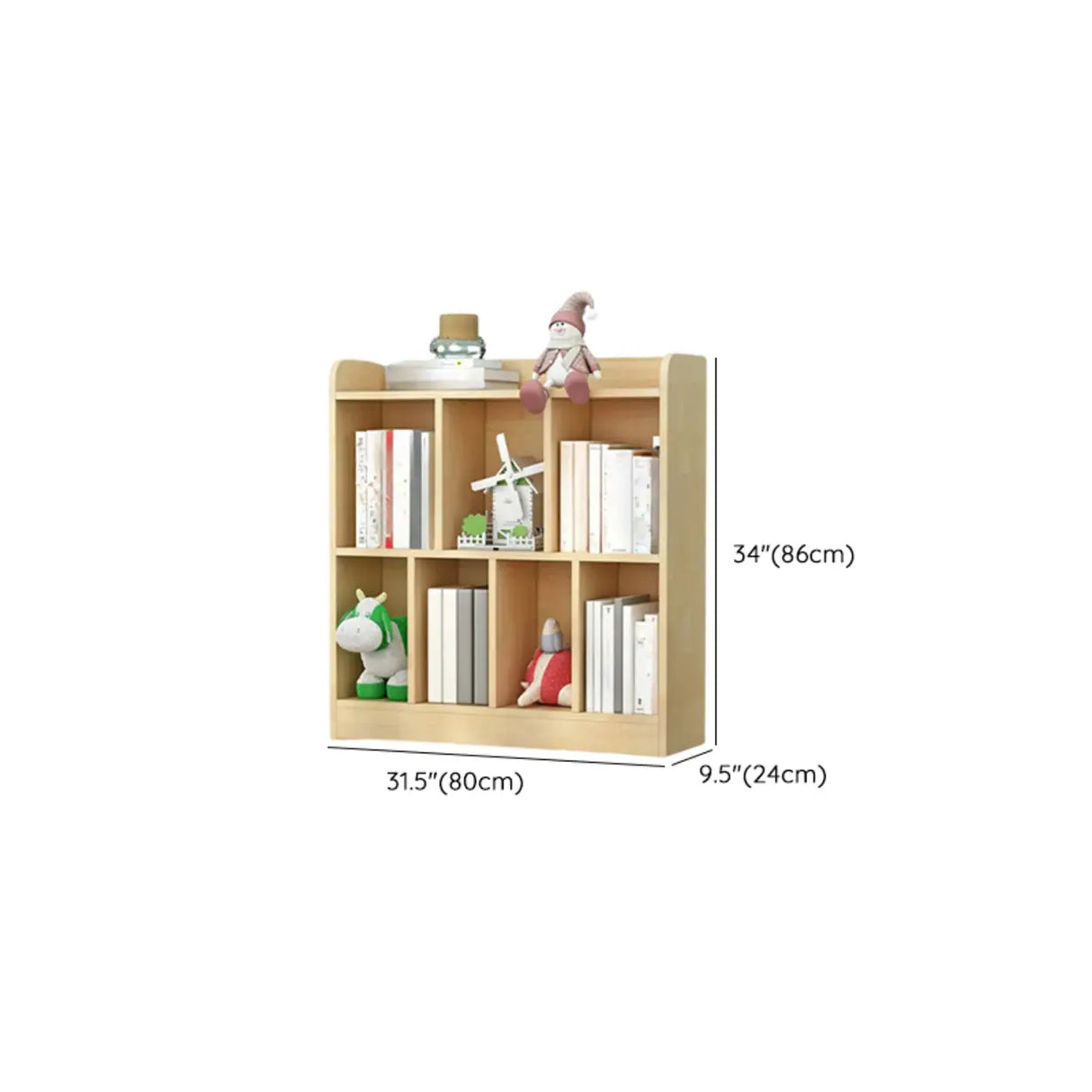 Trendy Natural Timber Rectangular Wide Storage Bookcase Image - 21