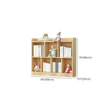 Trendy Natural Timber Rectangular Wide Storage Bookcase Image - 22