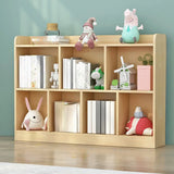 Trendy Natural Timber Rectangular Wide Storage Bookcase Image - 5