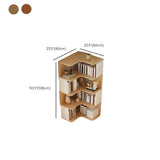Trendy Open Back Wooden Corner Storage Bookcase Medium #size