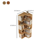 Trendy Open Back Wooden Corner Storage Bookcase Medium Image - 23
