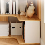 Trendy Open Back Wooden Corner Storage Bookcase Medium Image - 5
