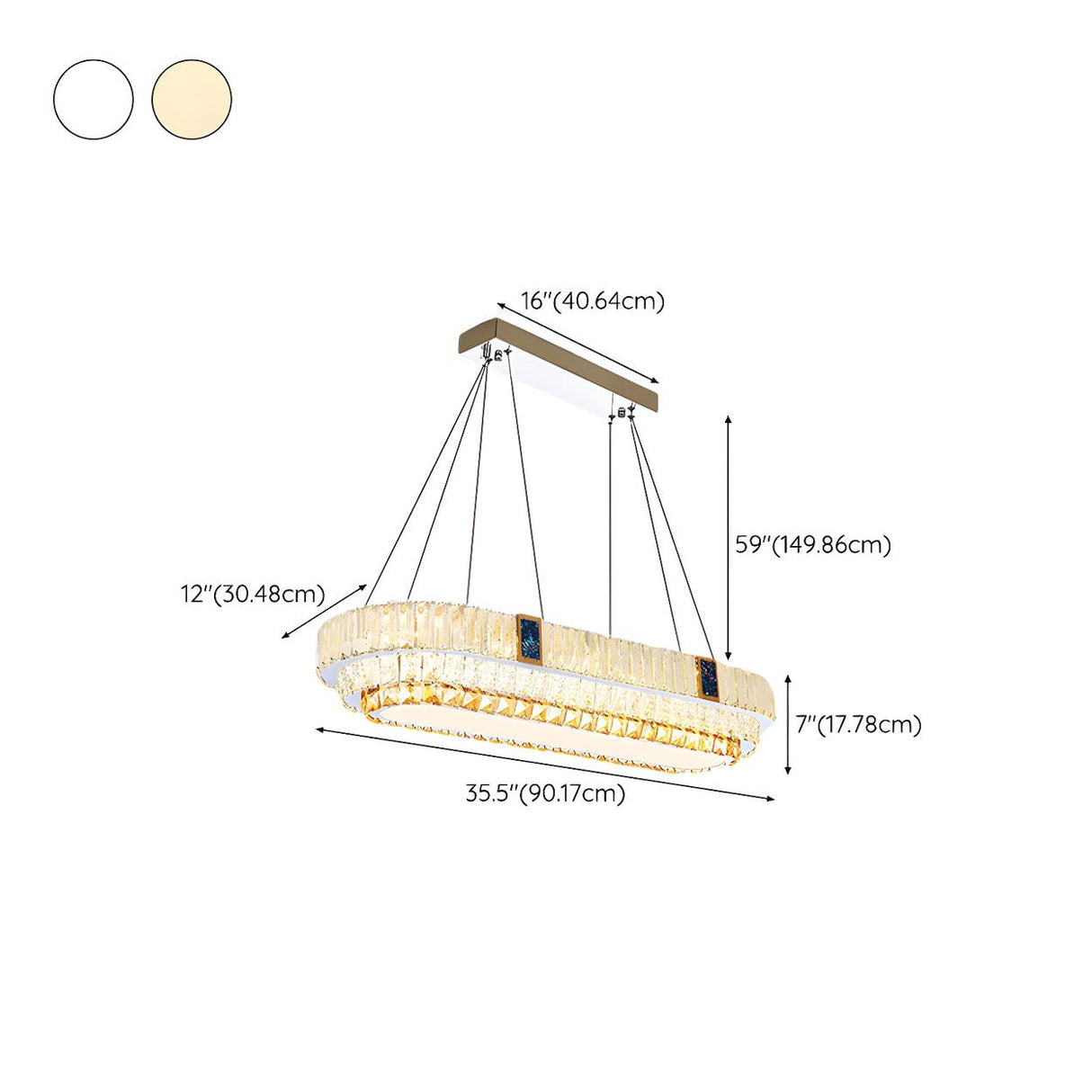Trendy Oval Tiered Blue Accents Island Pendant Light 