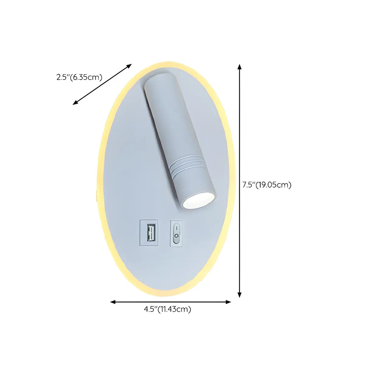 Trendy Square Base Cylinder Bedside Reading Wall Sconce Image - 17