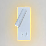 Trendy Square Base Cylinder Bedside Reading Wall Sconce Image - 9
