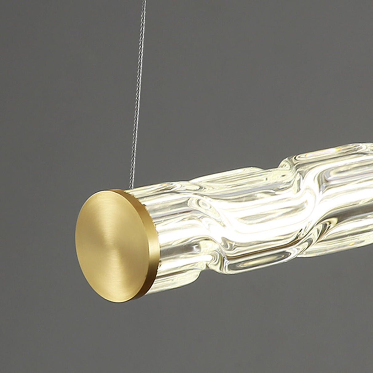 Trendy Textured Glass Cylinder Island Pendant Light Image - 10