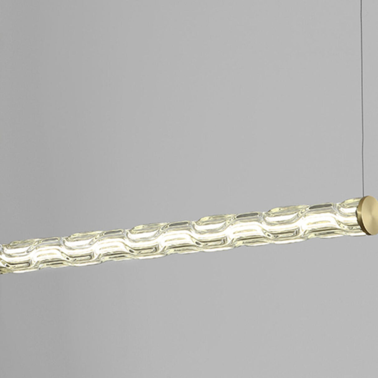 Trendy Textured Glass Cylinder Island Pendant Light Image - 12