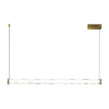 Trendy Textured Glass Cylinder Island Pendant Light Image - 6