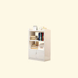 Trendy Vertical Open Back Solid Wood Display Bookshelf Image - 18