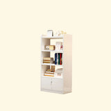 Trendy Vertical Open Back Solid Wood Display Bookshelf Image - 20