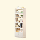 Trendy Vertical Open Back Solid Wood Display Bookshelf Image - 22