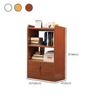 Trendy Vertical Open Back Solid Wood Display Bookshelf #size