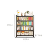 Trendy Vertical Open Metal Frame Standard Bookshelf Image - 10