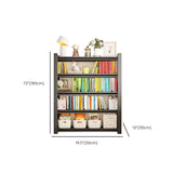 Trendy Vertical Open Metal Frame Standard Bookshelf Image - 15