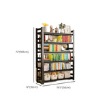 Trendy Vertical Open Metal Frame Standard Bookshelf Image - 16