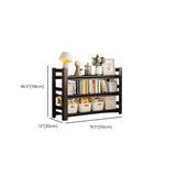 Trendy Vertical Open Metal Frame Standard Bookshelf Image - 17