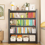 Trendy Vertical Open Metal Frame Standard Bookshelf Image - 5