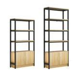 Trendy Vertical Wood Alloy Frame Display Bookshelf Image - 10