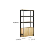 Trendy Vertical Wood Alloy Frame Display Bookshelf #size