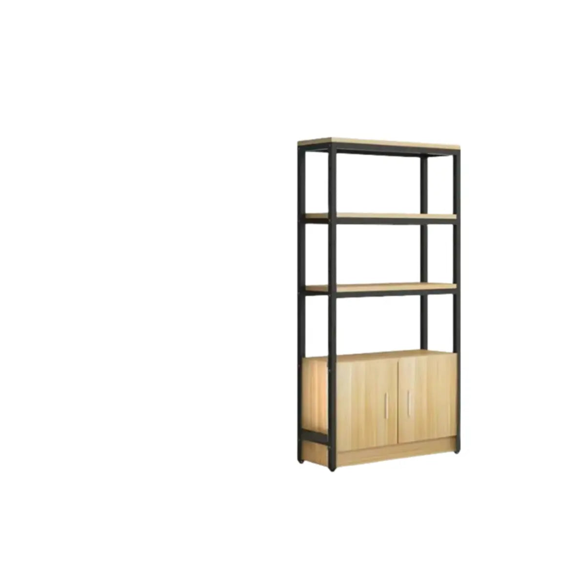 Trendy Vertical Wood Alloy Frame Display Bookshelf Image - 5