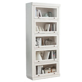 Trendy White Closed Wooden Standard Storage Bookcase Image - 16